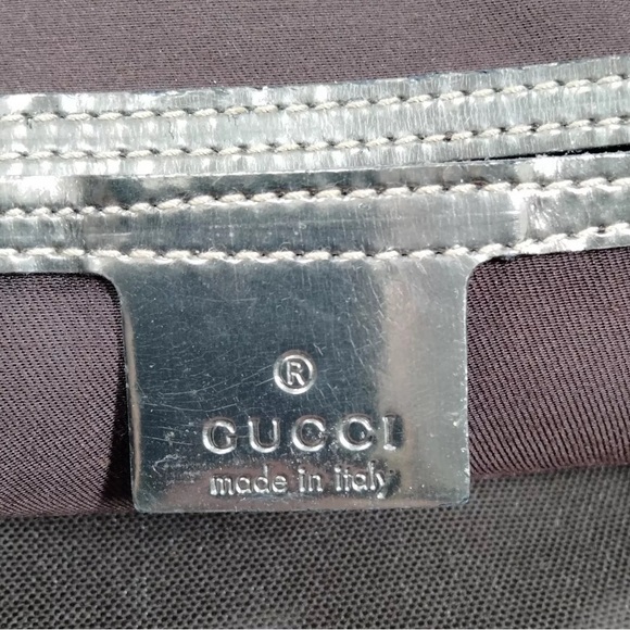 Gucci GG Supreme Coated Canvas Medium Metallic Tote bag EUC - Picture 9 of 10